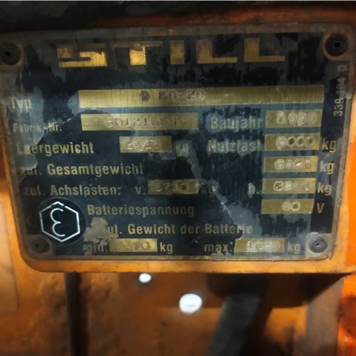 Wózek widłowy STILL R60-20 1990r - zdjęcie 3
